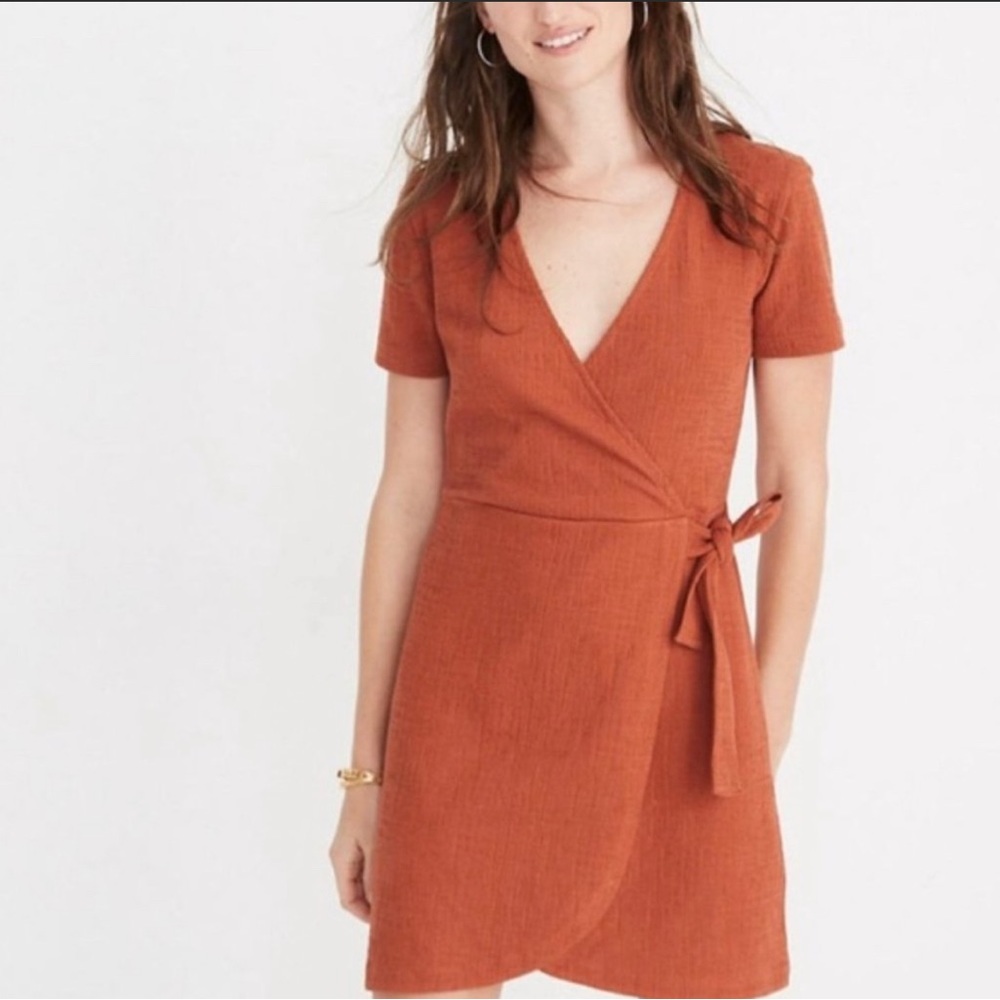 Madewell Texture & Thread Rust colored dress! FALL DRESS!